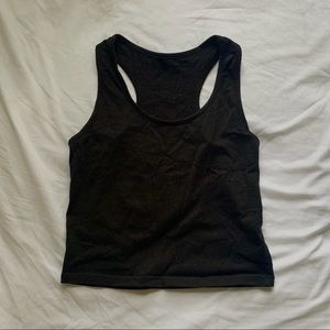 Black Crop Tank Top